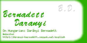 bernadett daranyi business card