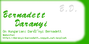 bernadett daranyi business card